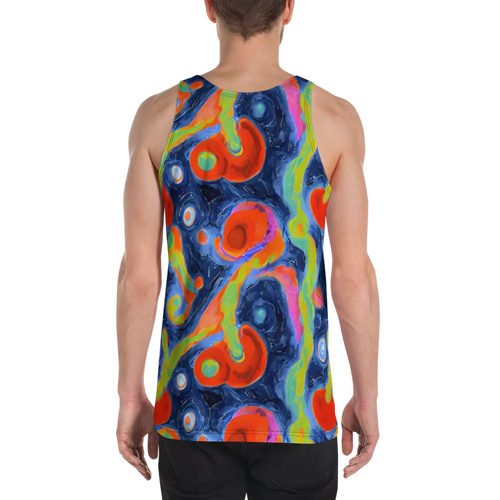 Neon Tidal Pool on Men's Tank Top — Back
