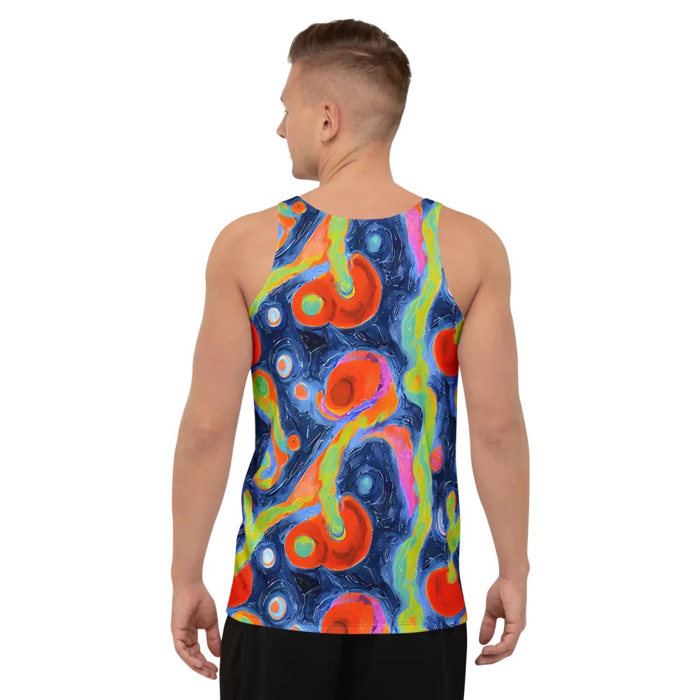 Neon Tidal Pool on Men's Tank Top — Back