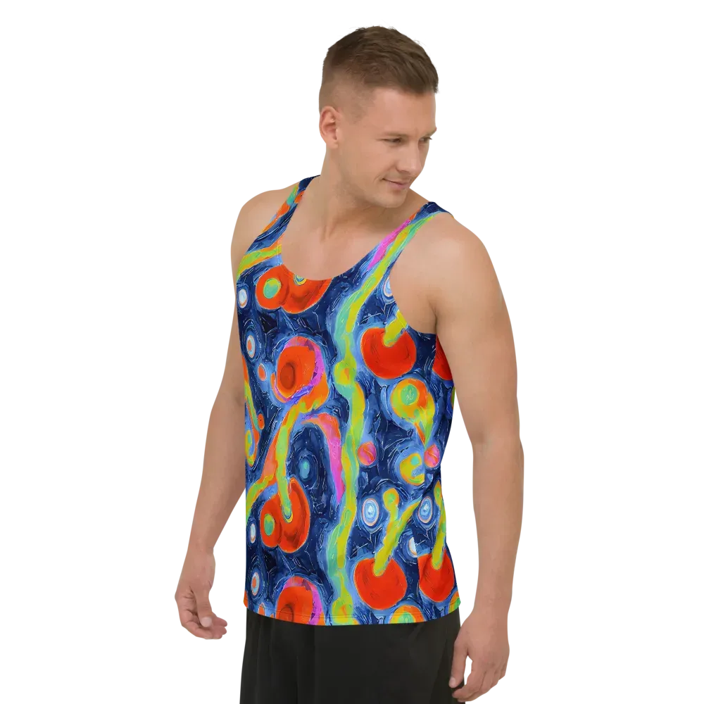 Neon Tidal Pool on Men's Tank Top — Left Front