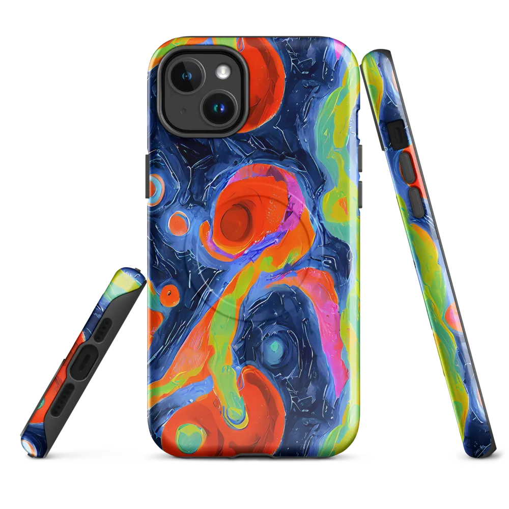 Neon Tidal Pool on MagSafe Tough Case for iPhone® — Front