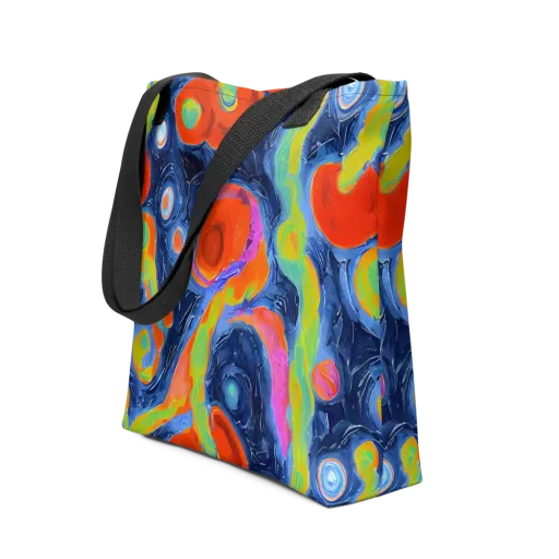 Neon Tidal Pool on a Tote Bag