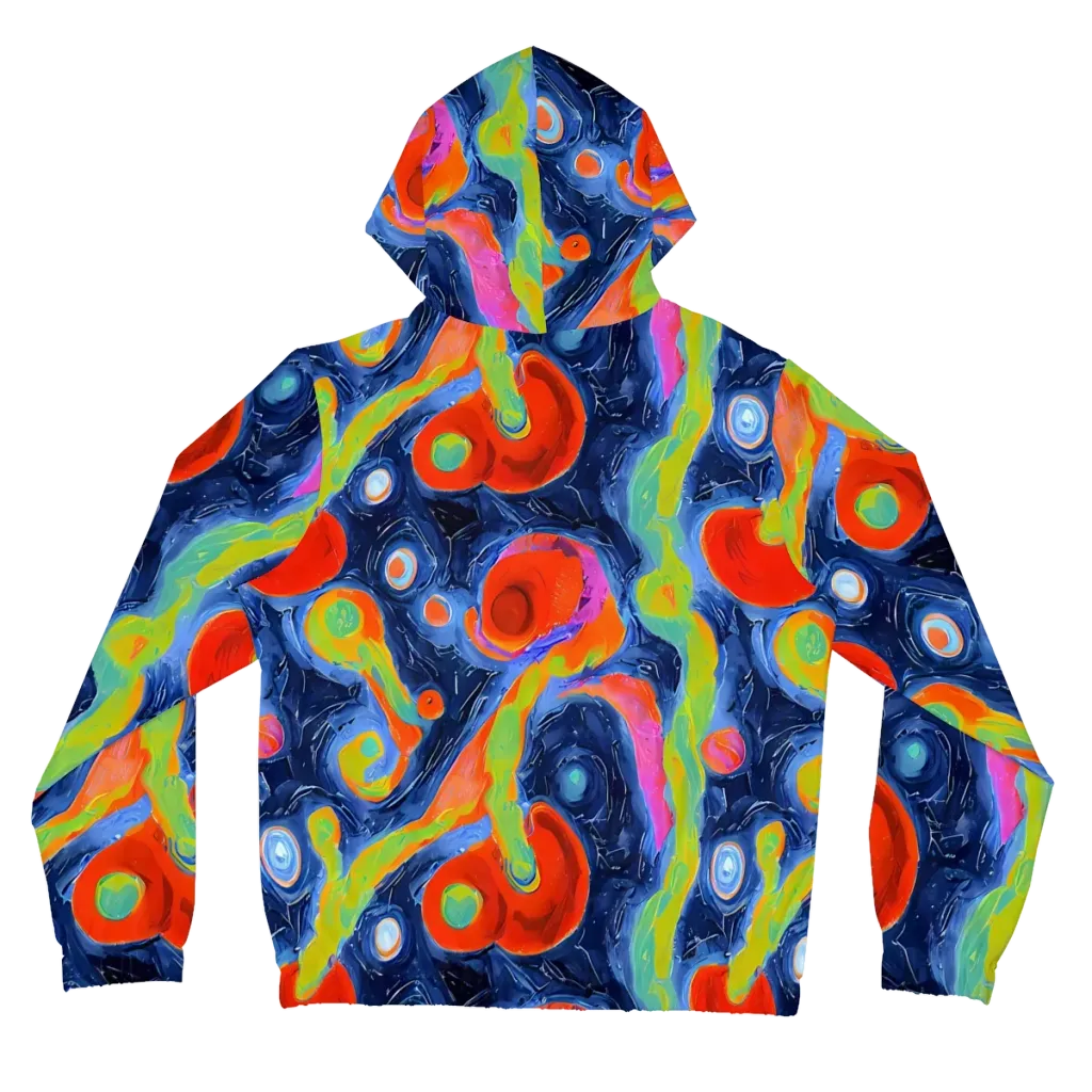 Neon Tidal Pool on Women's Full-Zip Hoodie — Back