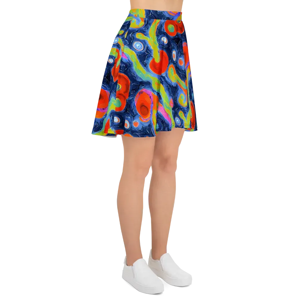 Neon Tidal Pool on Skater Skirt — Right