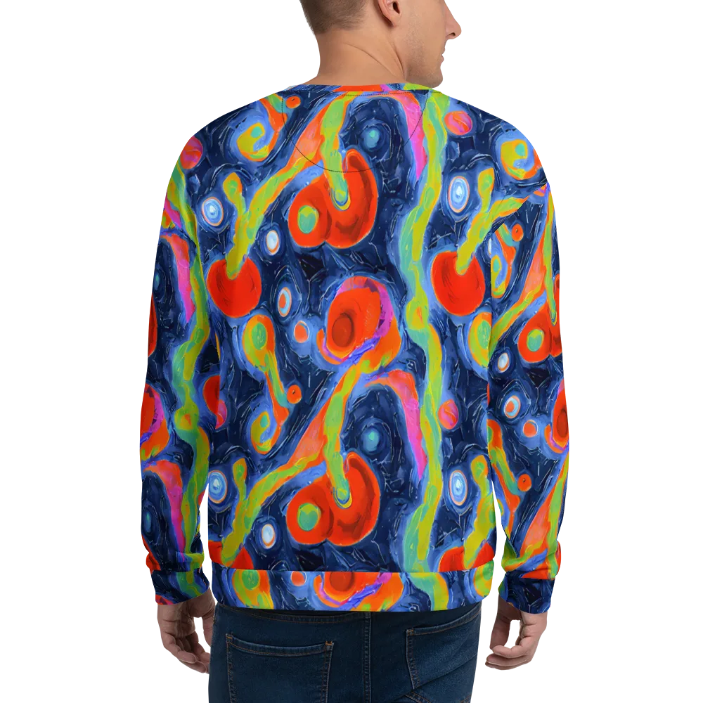 Neon Tidal Pool on Sweatshirt — Back
