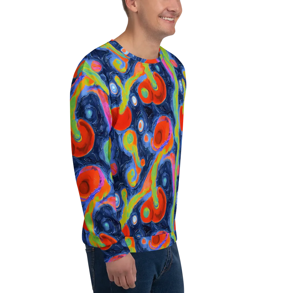 Neon Tidal Pool on Sweatshirt — Right Front