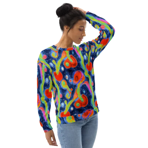 Neon Tidal Pool on a Sweatshirt