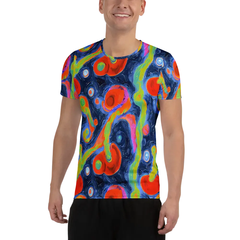 Neon Tidal Pool on Men's Athletic T-Shirt — Front