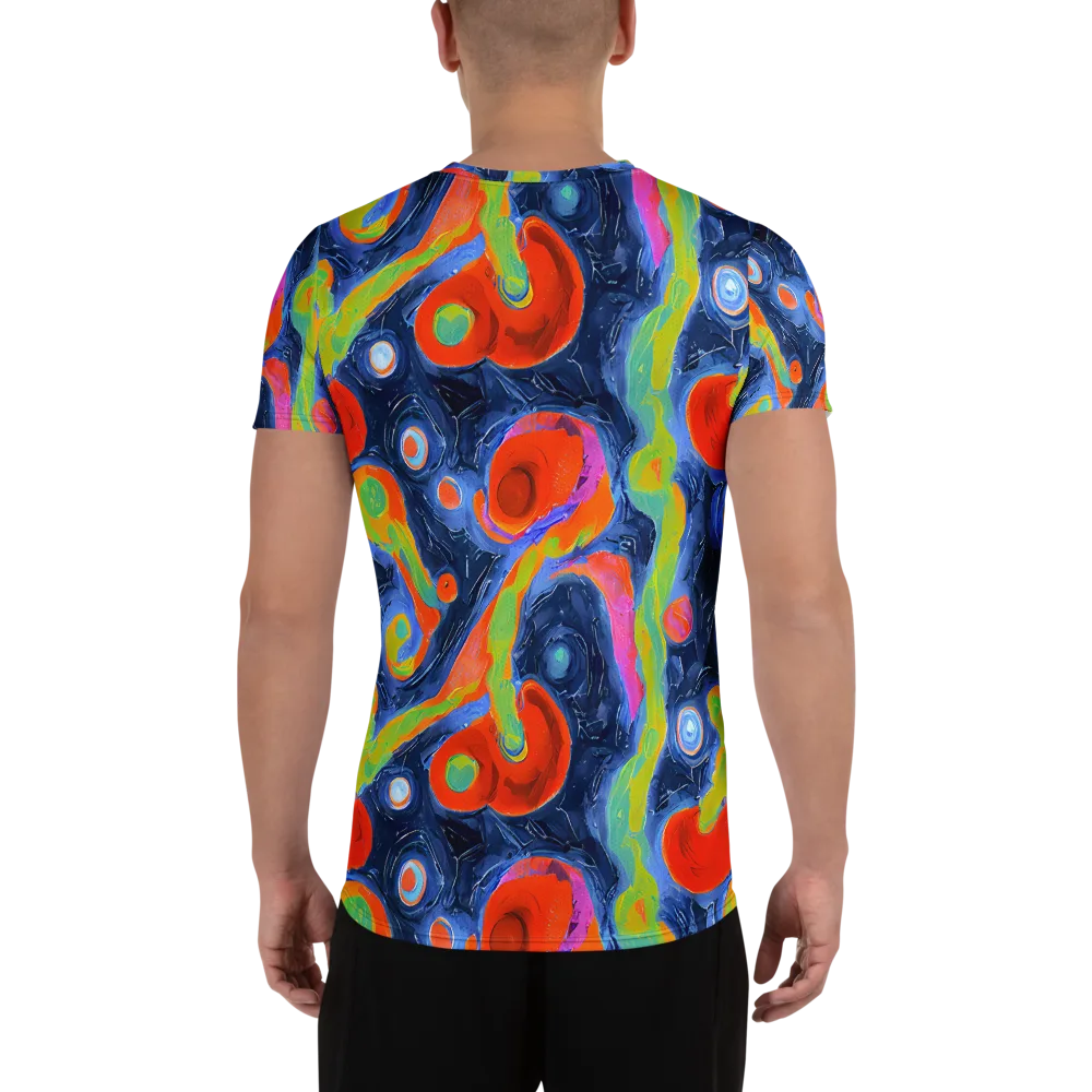 Neon Tidal Pool on Men's Athletic T-Shirt — Back