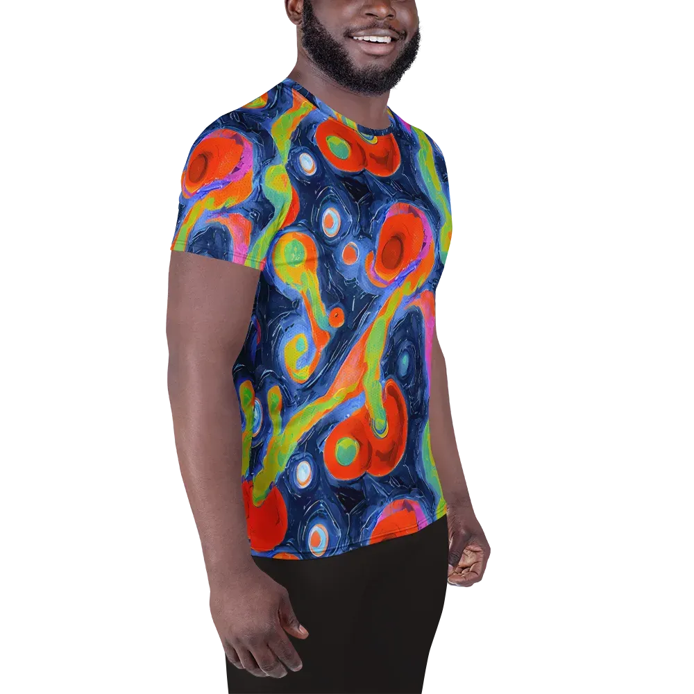 Neon Tidal Pool on Men's Athletic T-Shirt — Right
