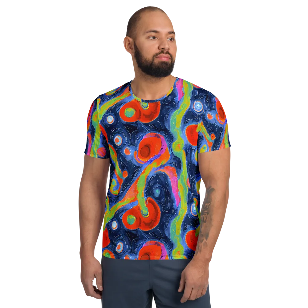 Neon Tidal Pool on Men's Athletic T-Shirt — Front