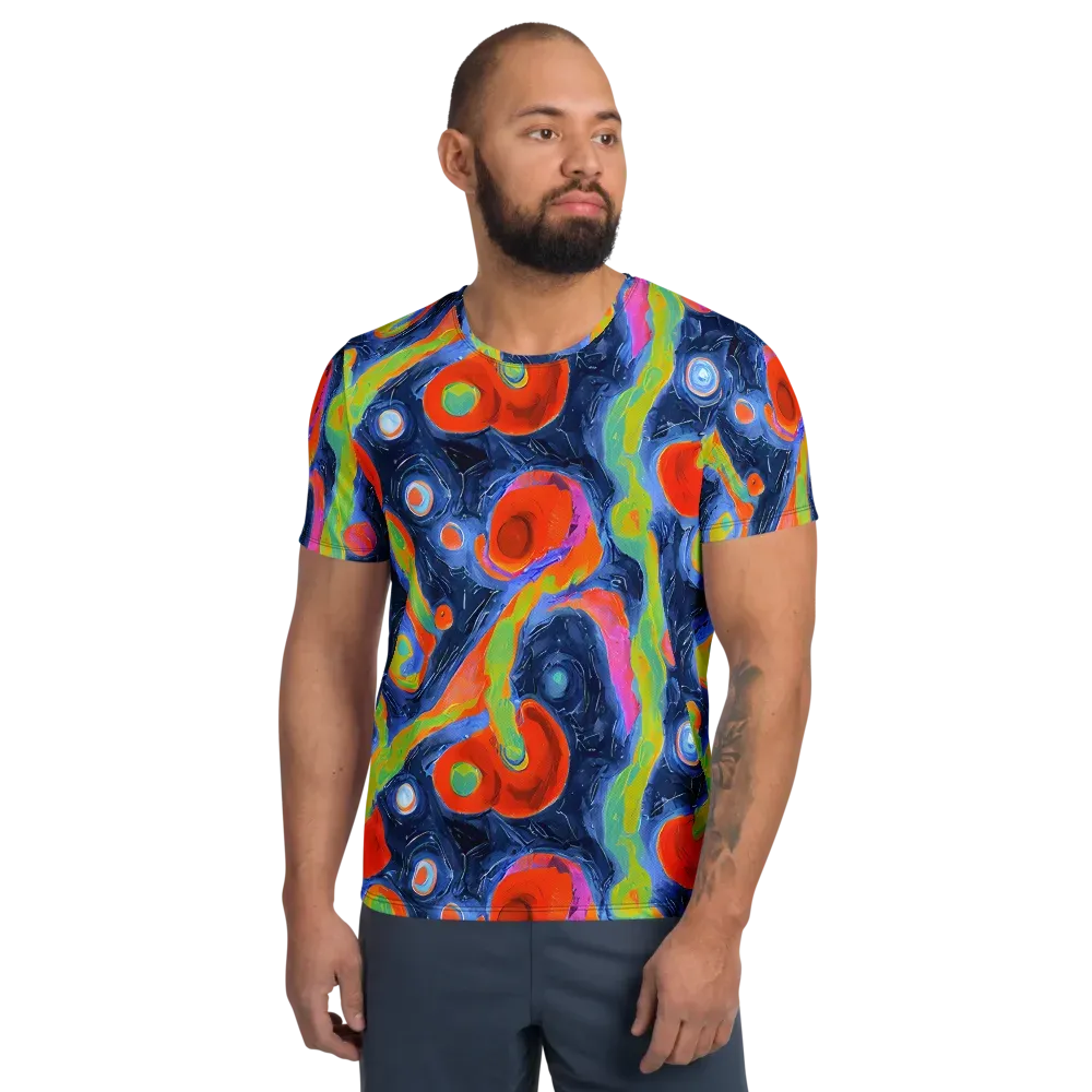 Neon Tidal Pool on Men's Athletic T-Shirt — Front