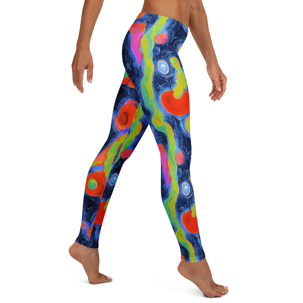 Neon Tidal Pool on Leggings — Right