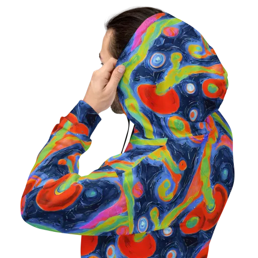 Neon Tidal Pool on a Hoodie