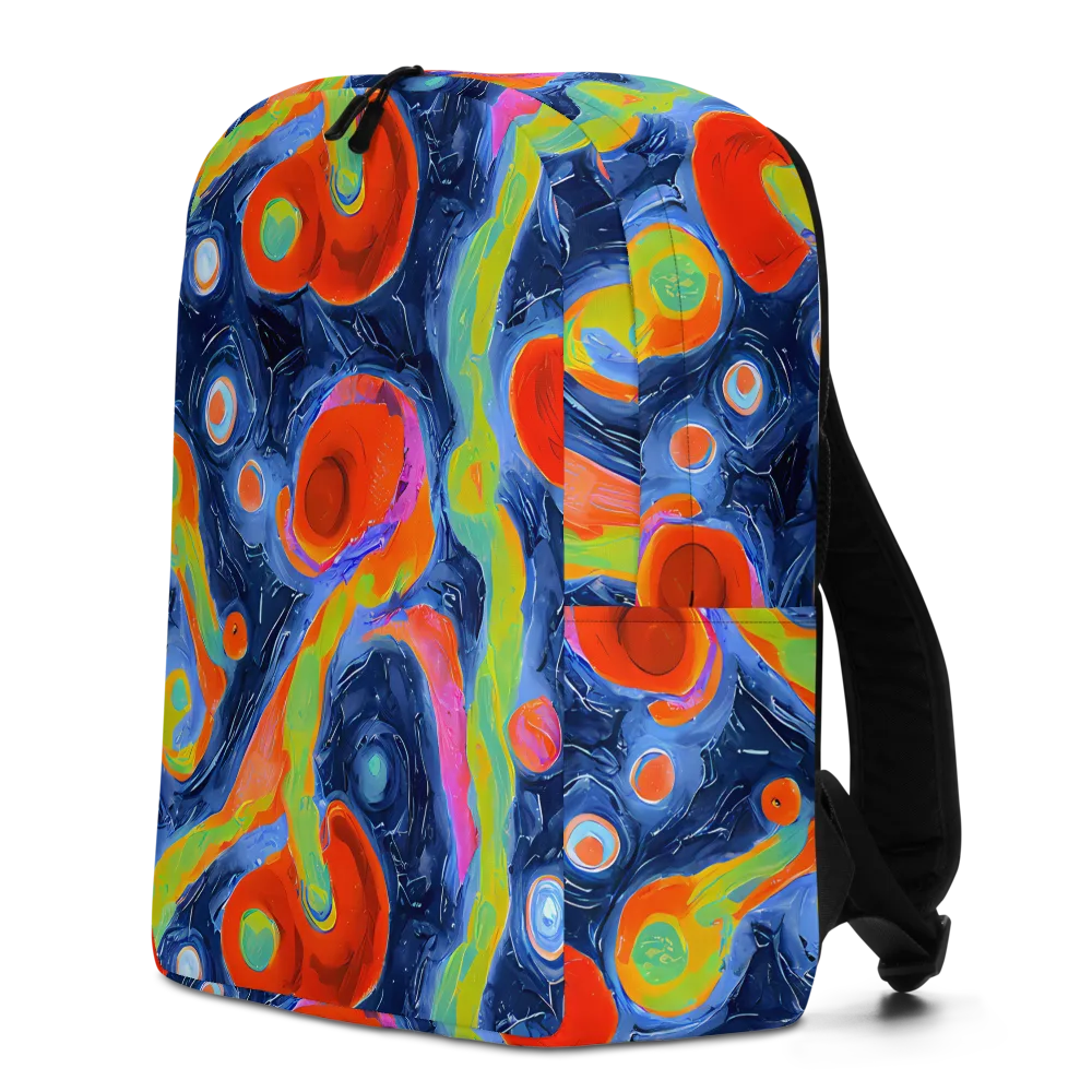 Neon Tidal Pool on Minimalist Backpack — Left