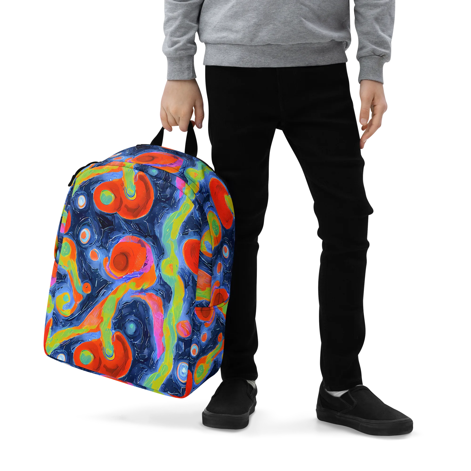 Neon Tidal Pool on Minimalist Backpack — Zoomed-in