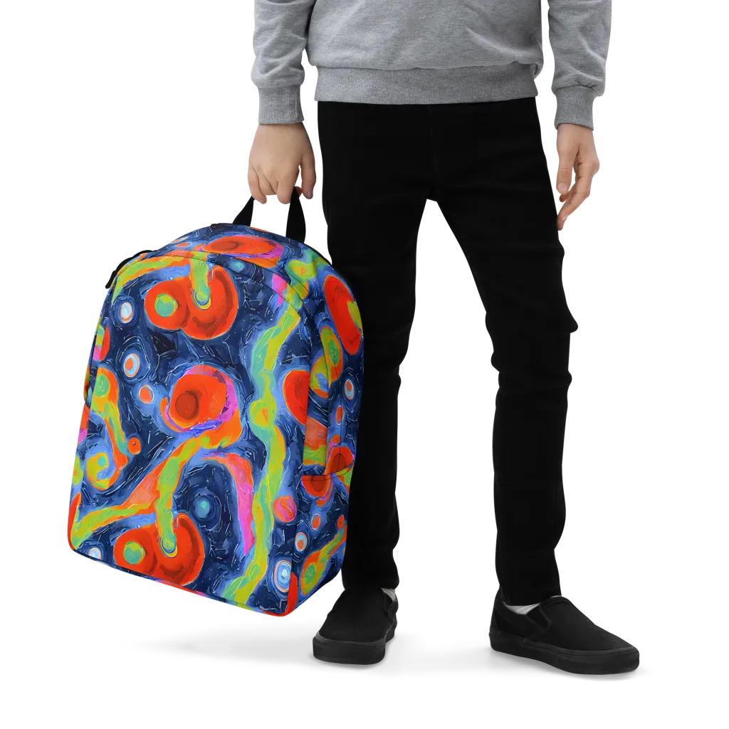 Neon Tidal Pool on Minimalist Backpack — Zoomed-in