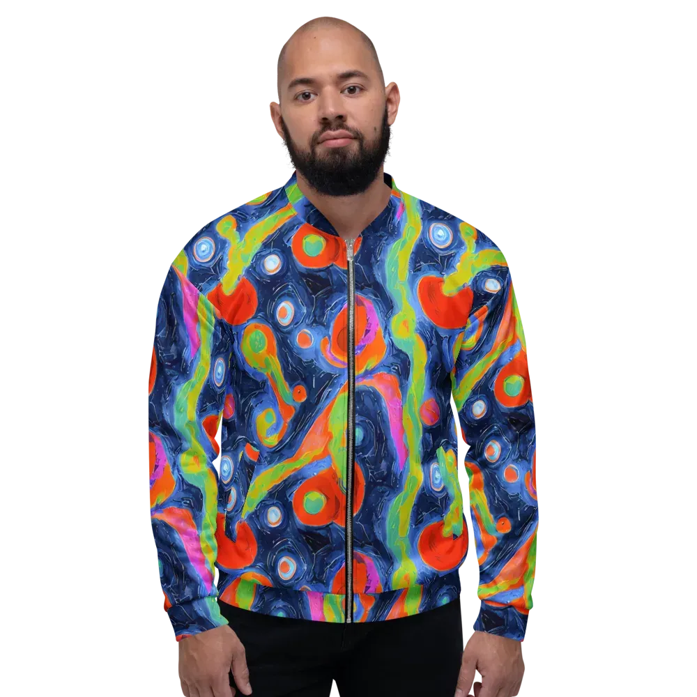 Neon Tidal Pool on Bomber Jacket — Front