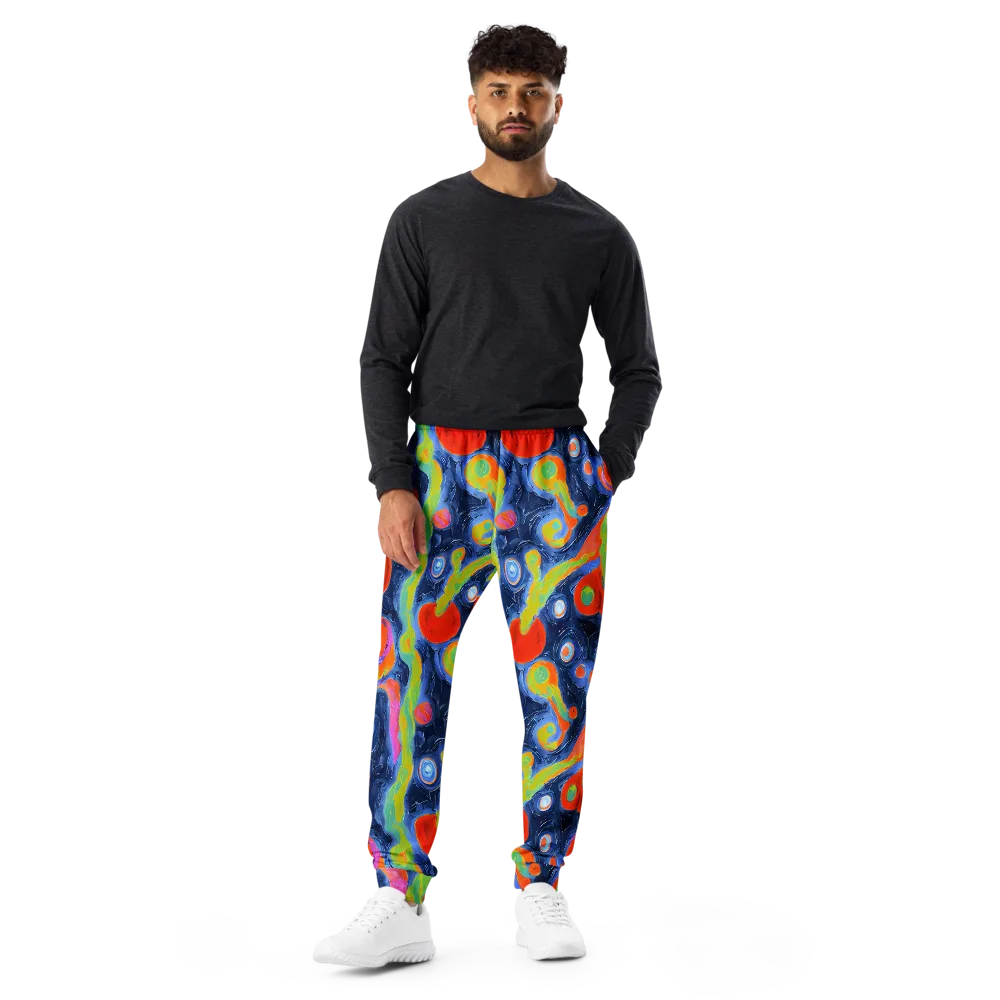 Neon Tidal Pool on Men's Joggers — Front