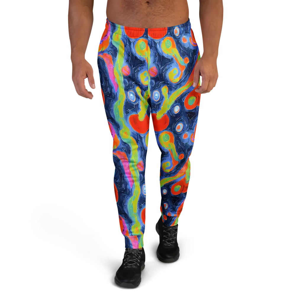 Neon Tidal Pool on Men's Joggers — Front