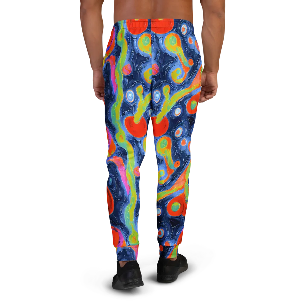 Neon Tidal Pool on Men's Joggers — Back