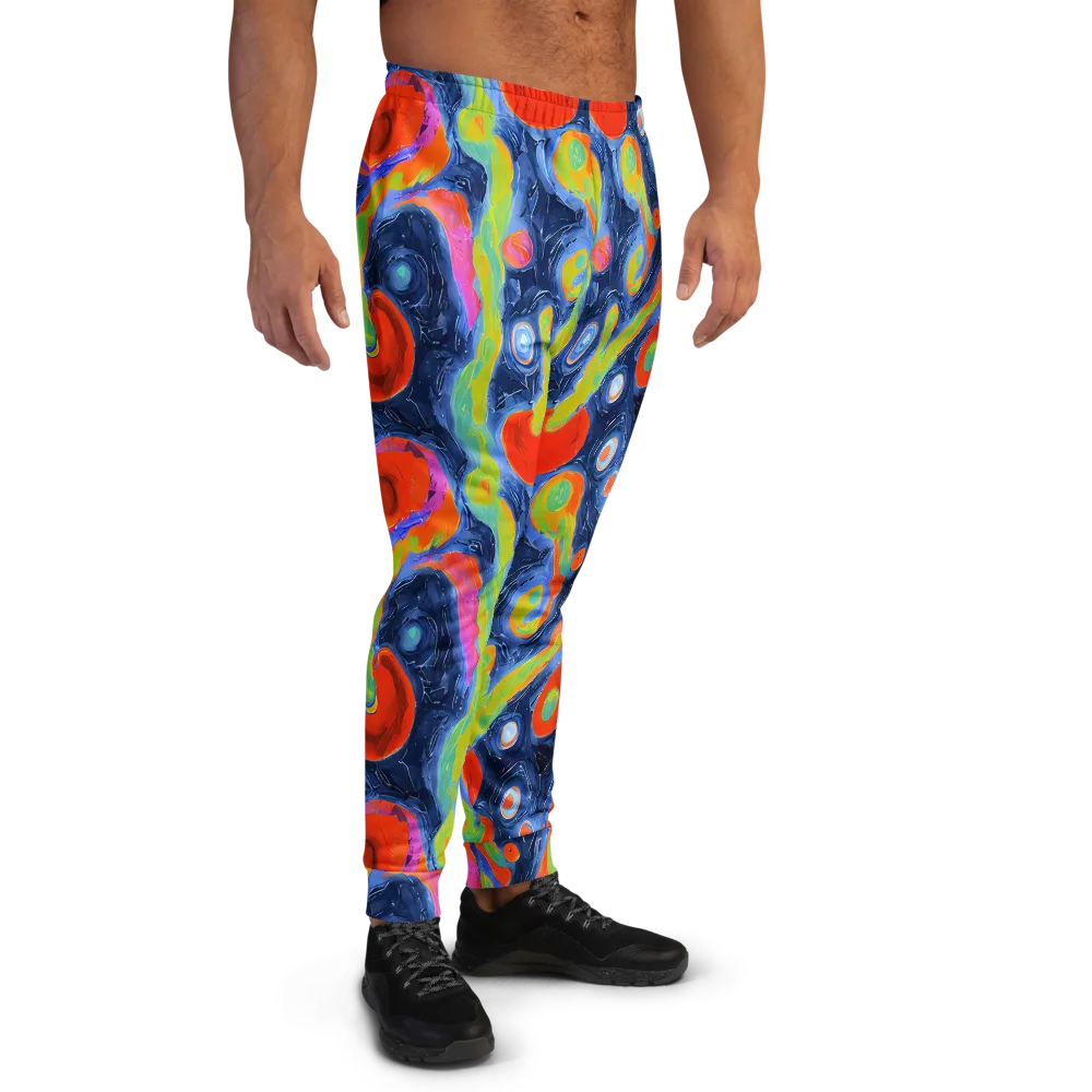 Neon Tidal Pool on Men's Joggers — Right