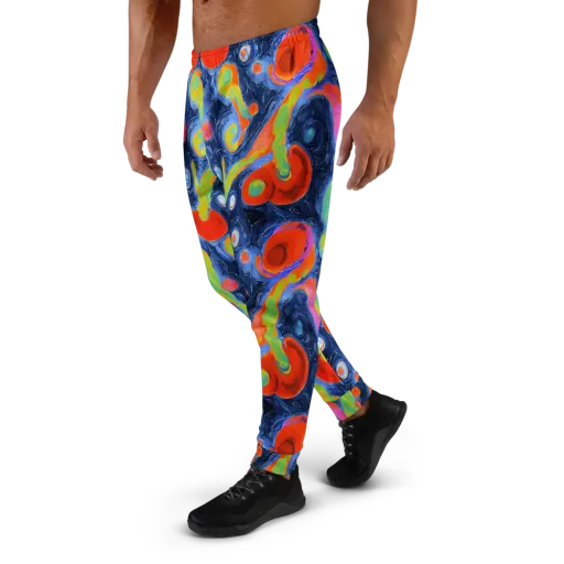 Neon Tidal Pool on a Men's Joggers