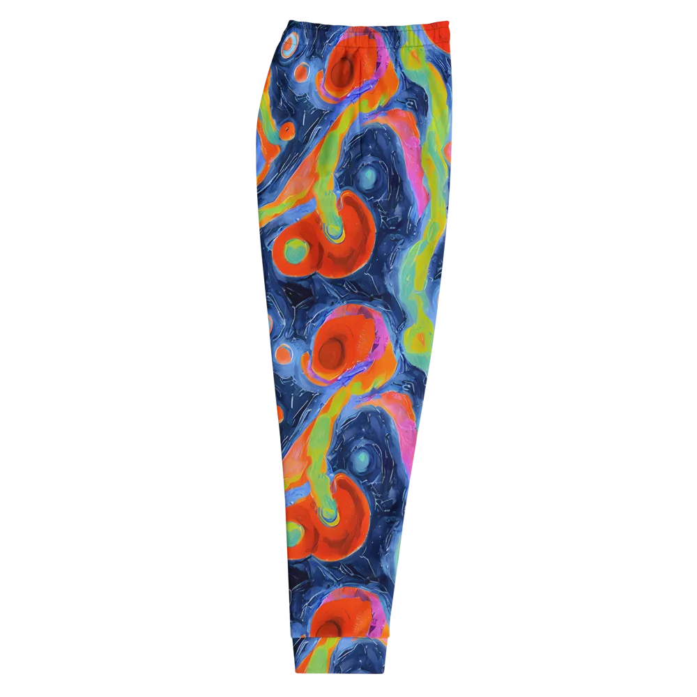 Neon Tidal Pool on Men's Joggers — Right