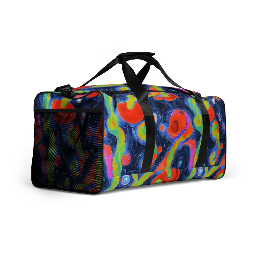 Neon Tidal Pool on Duffle Bag — Right Front