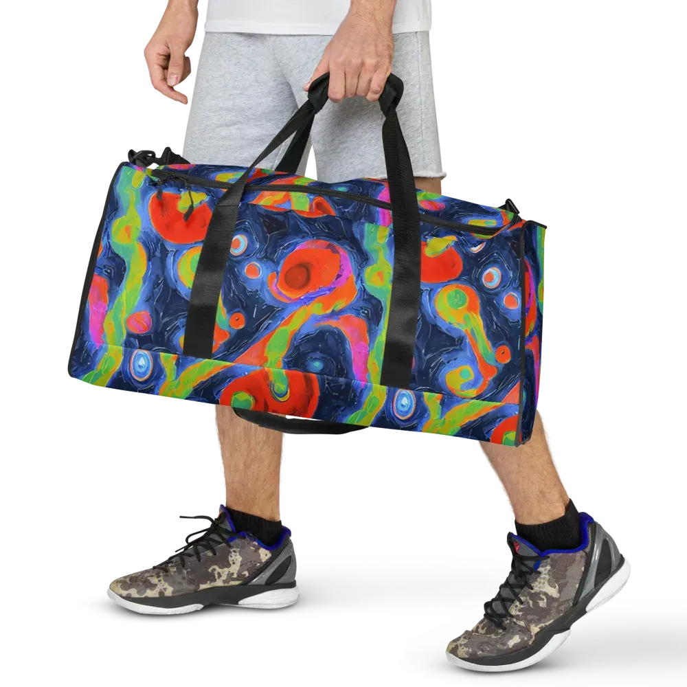 Neon Tidal Pool on Duffle Bag — Front