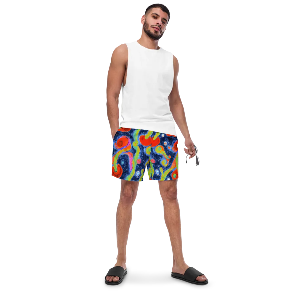 Neon Tidal Pool on Swim Trunks — Front