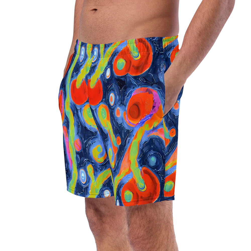 Neon Tidal Pool on Swim Trunks — Left Front