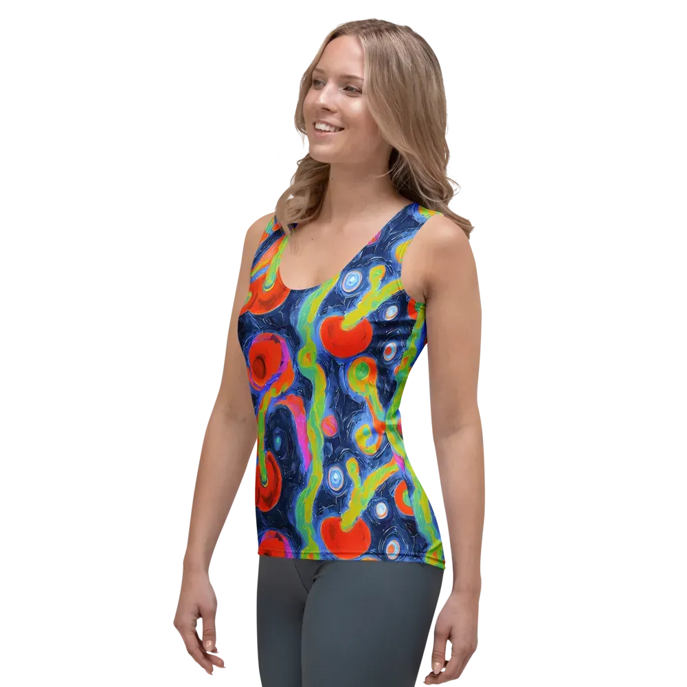 Neon Tidal Pool on Women's Tank Top — Left Front