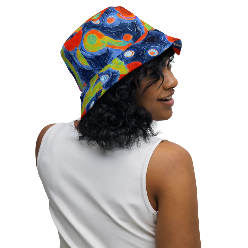Neon Tidal Pool on Reversible Bucket Hat — Right Outside