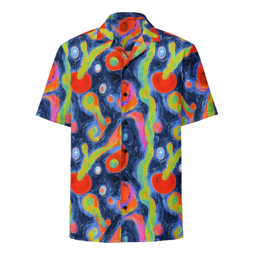 Neon Tidal Pool on a Button Shirt