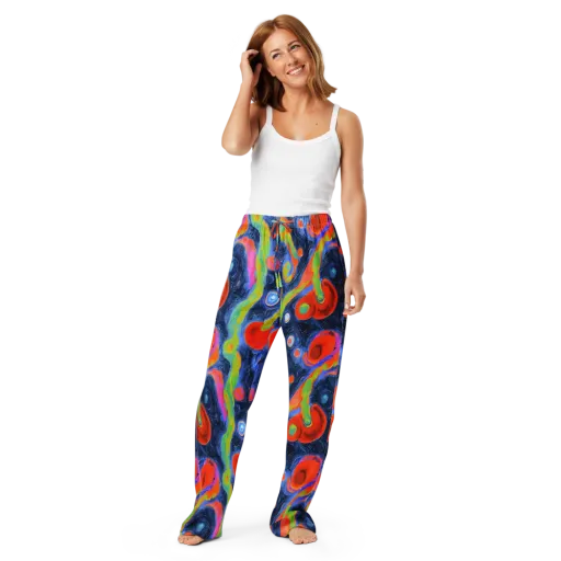 Neon Tidal Pool on a Women's Pajama Pants