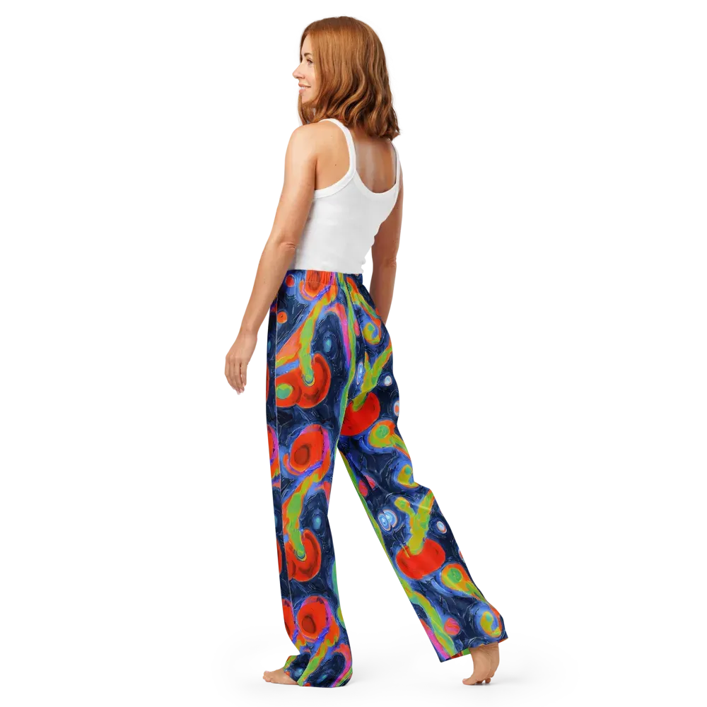 Neon Tidal Pool on Women's Pajama Pants — Back
