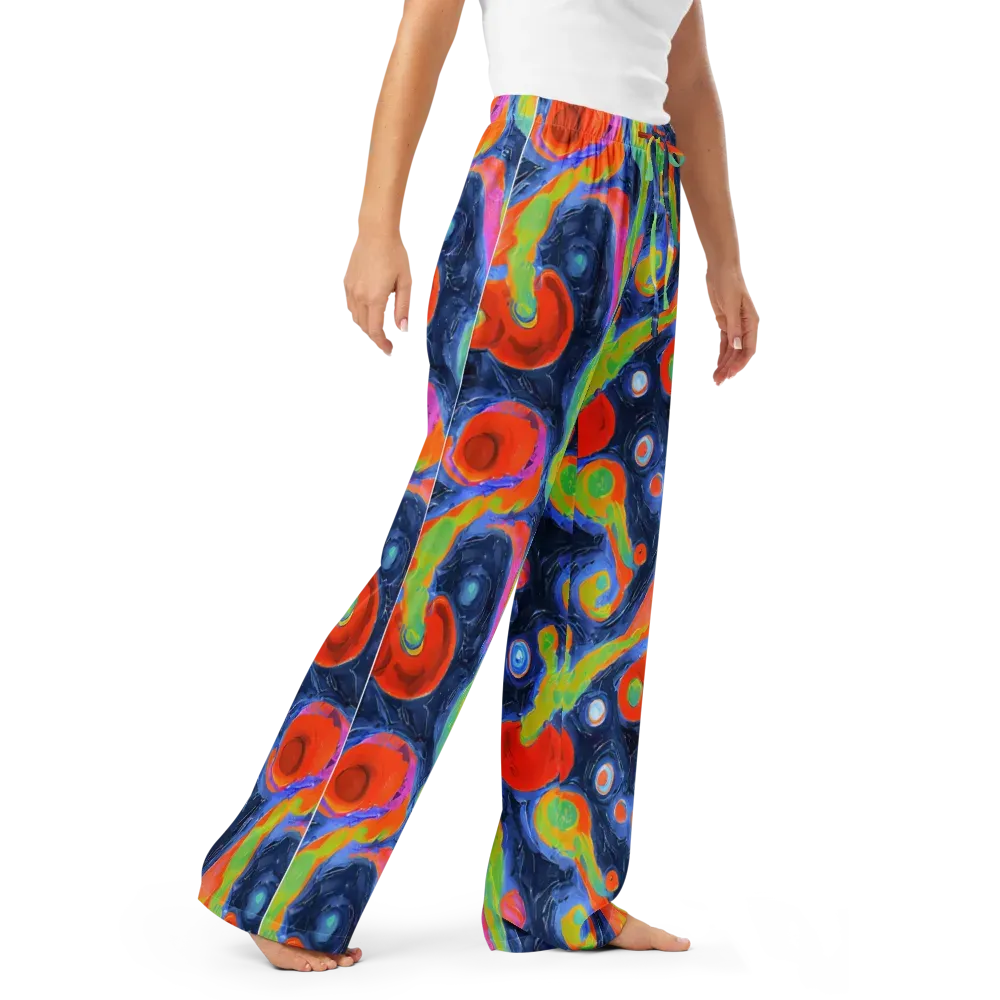 Neon Tidal Pool on Women's Pajama Pants — Right Front