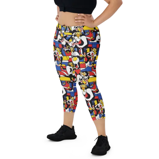 Mambo Menagerie on a Capri Leggings