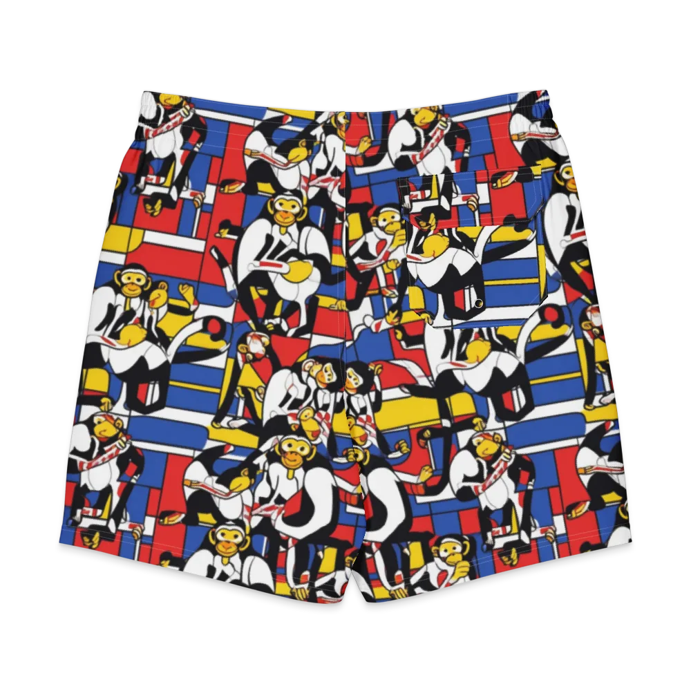 Mambo Menagerie on Men's Board Shorts — Back