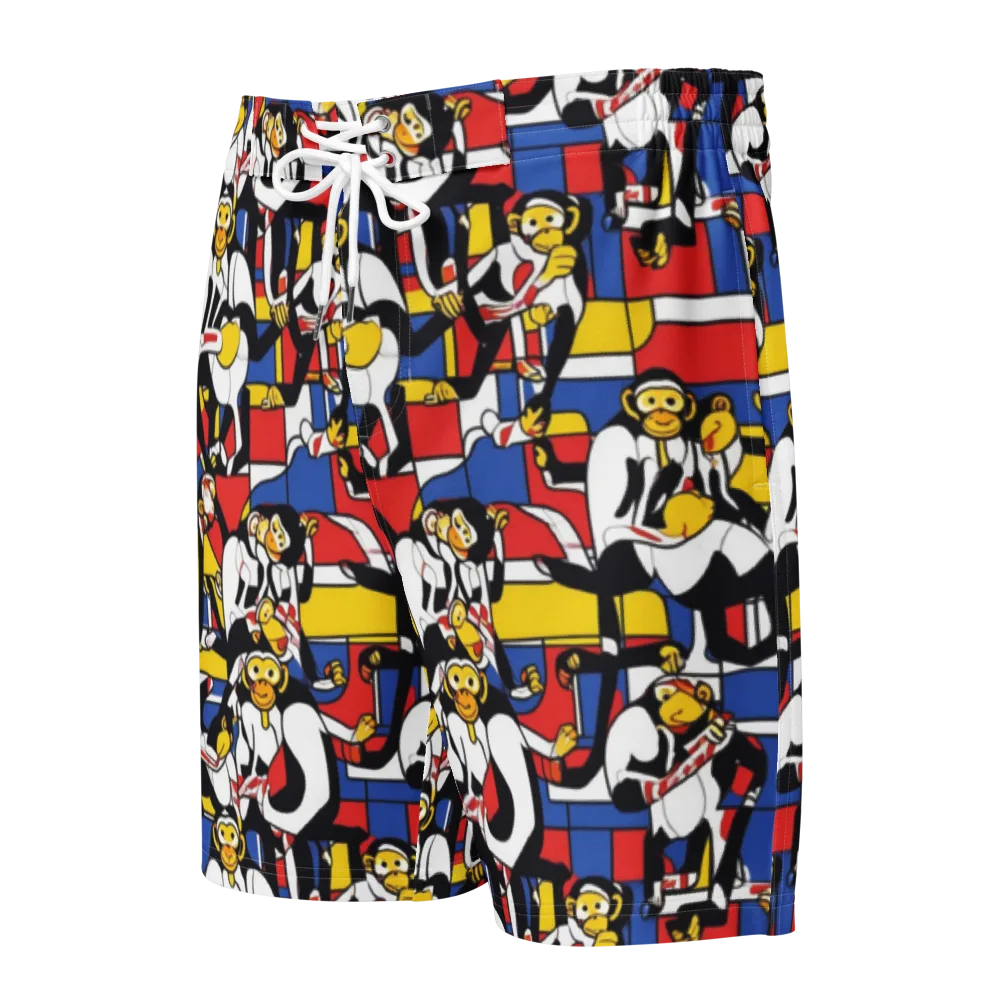 Mambo Menagerie on Men's Board Shorts — Front