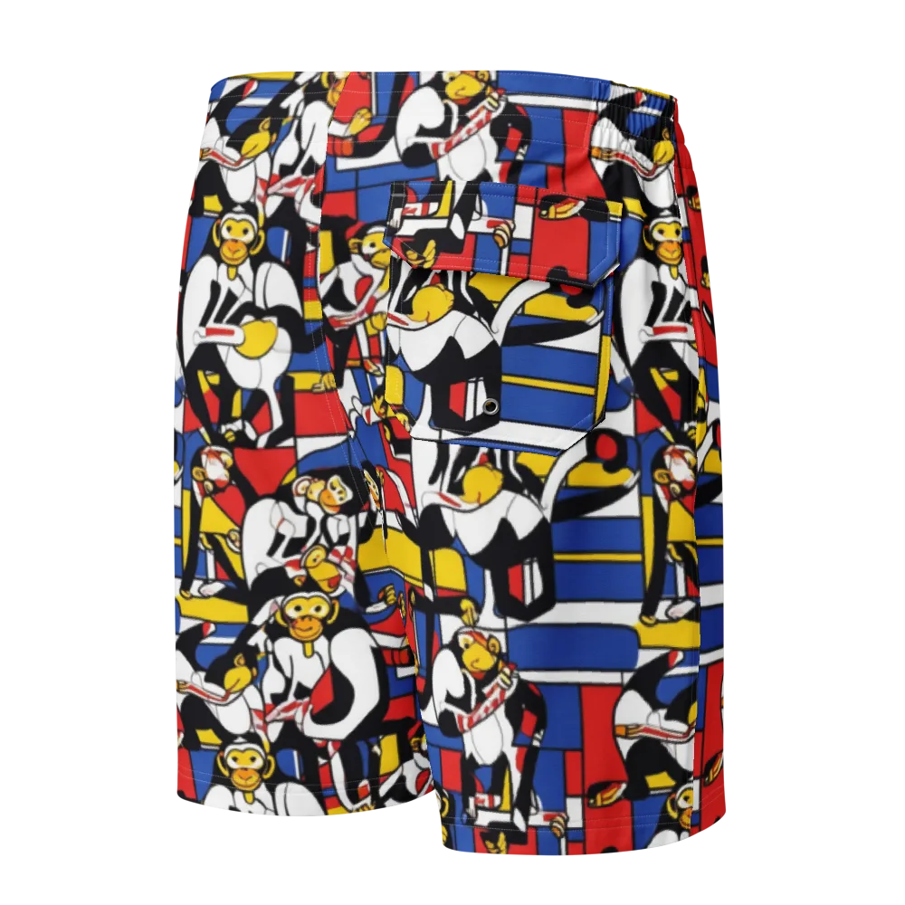 Mambo Menagerie on Men's Board Shorts — Back