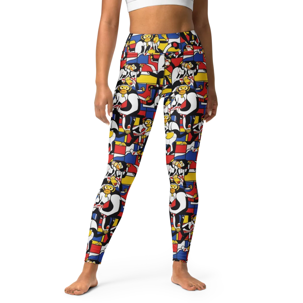 Mambo Menagerie on Yoga Leggings — Front
