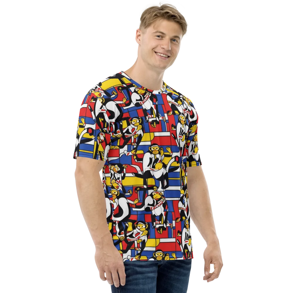 Mambo Menagerie on Men's Crew Neck T-Shirt — Right