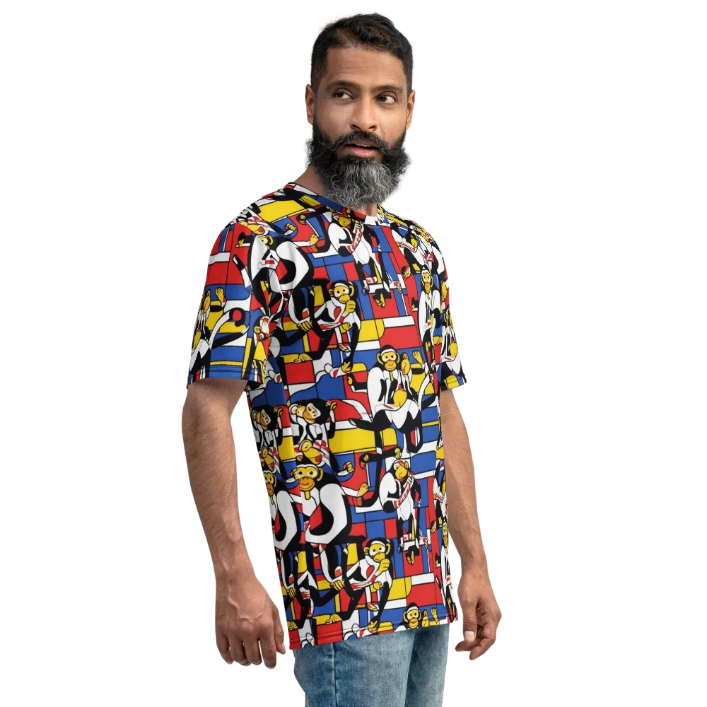 Mambo Menagerie on Men's Crew Neck T-Shirt — Right