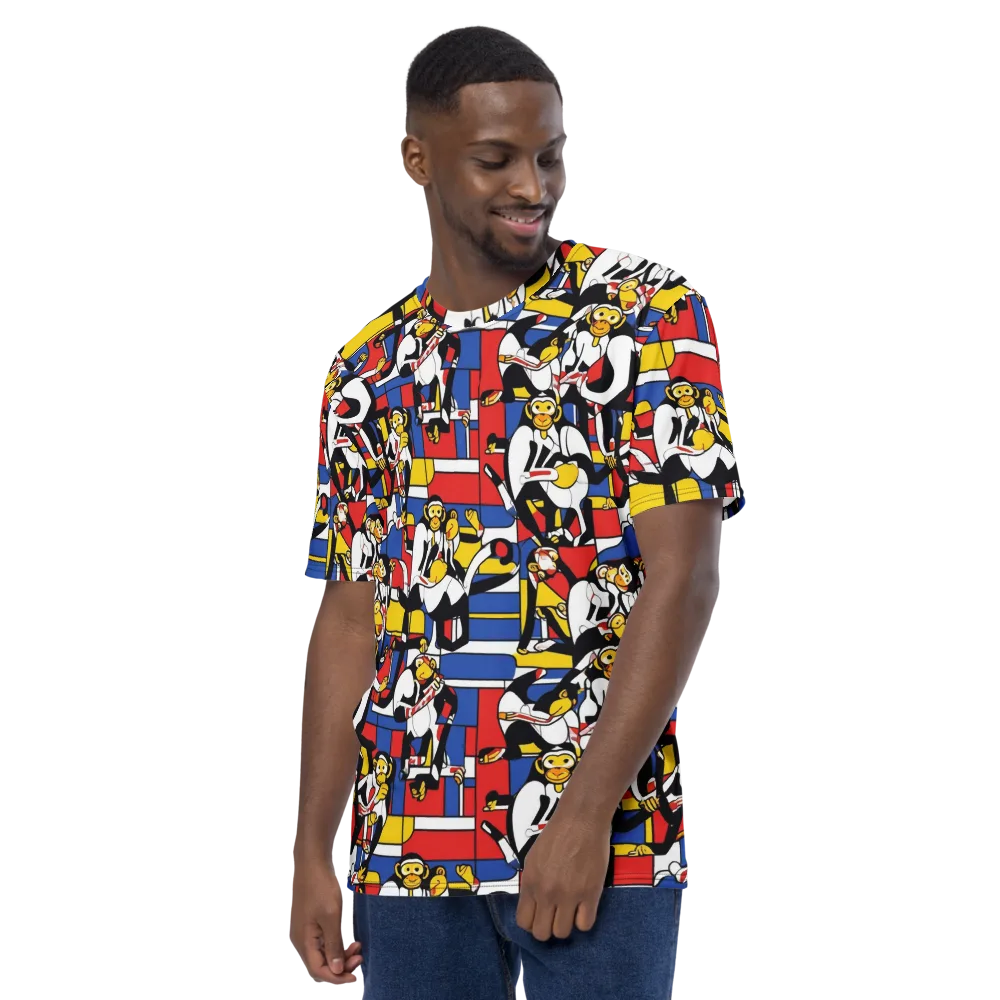 Mambo Menagerie on Men's Crew Neck T-Shirt — Left