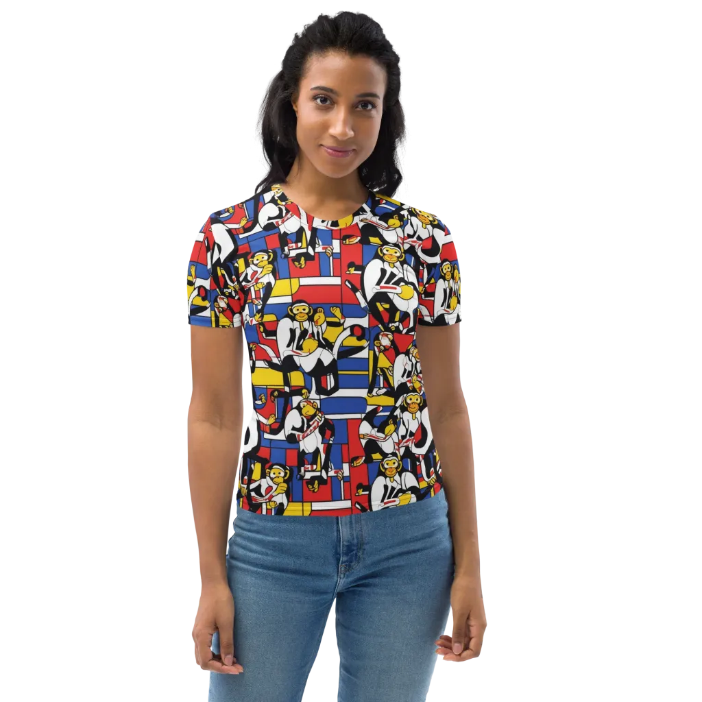 Mambo Menagerie on Women's Crew Neck T-Shirt — Front