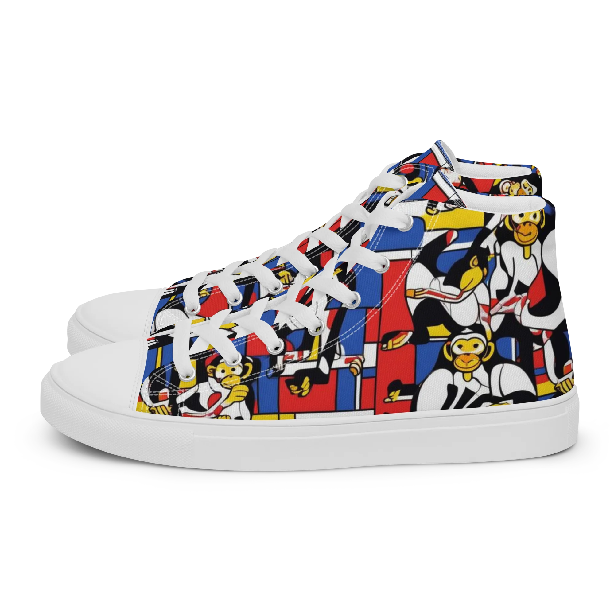 Mambo Menagerie on Women's High Top Canvas Shoes — Left