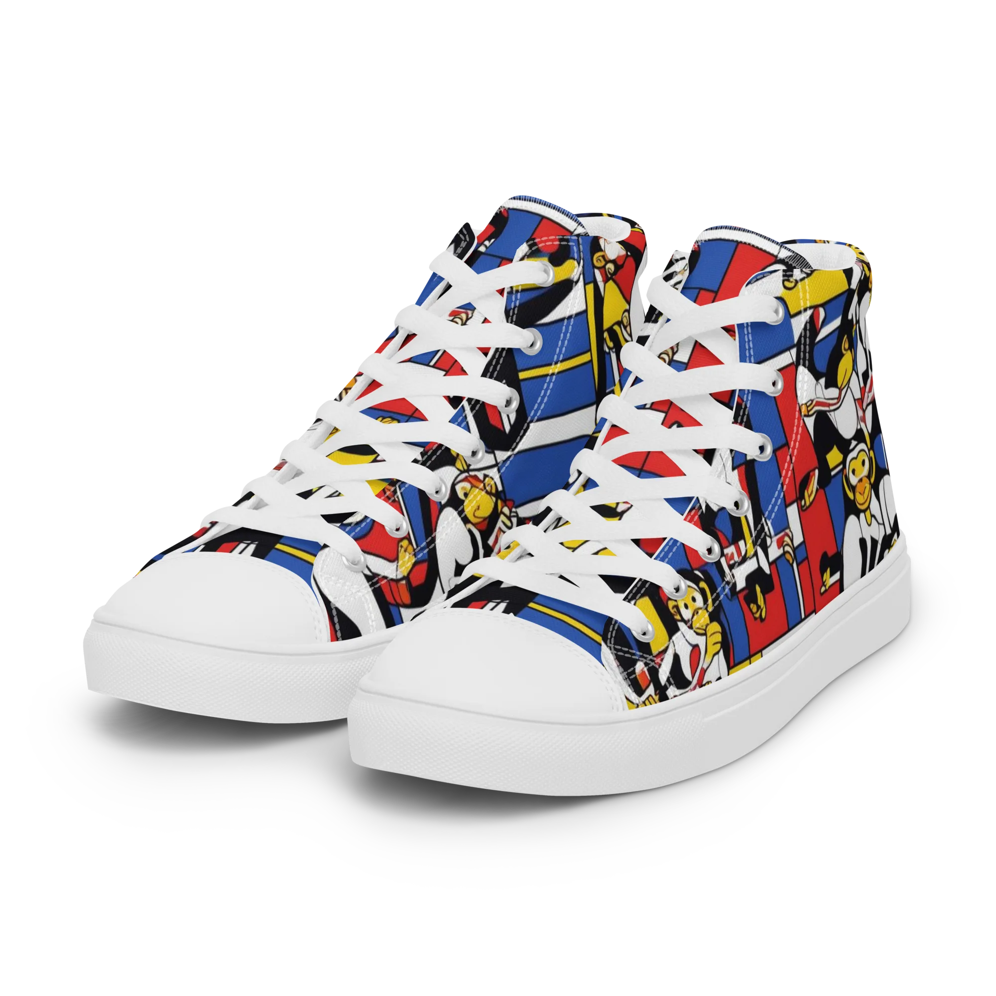 Mambo Menagerie on Women's High Top Canvas Shoes — Left Front