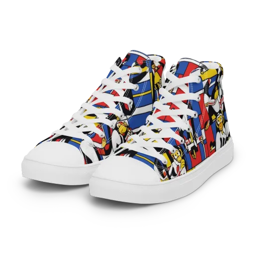Mambo Menagerie on a Women's High Top Canvas Shoes