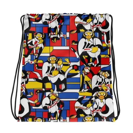 Mambo Menagerie on a Drawstring Bag